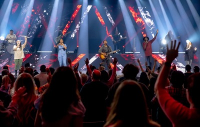 Worship at The Rock Church of San Diego, California, held Sunday, April 18, 2021.