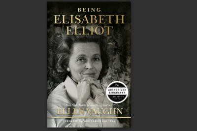 The book jacket of 'Being Elisabeth Elliot,' the second volume in Ellen Vaughn's biography series on the renowned Christian speaker and author. The book is available nationwide on September 12, 2023.