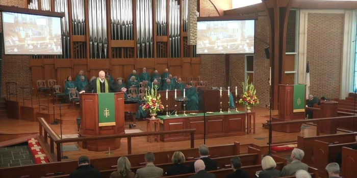 A worship service at St. John's United Methodist Church of Aiken, South Carolina, on November. 12, 2023.