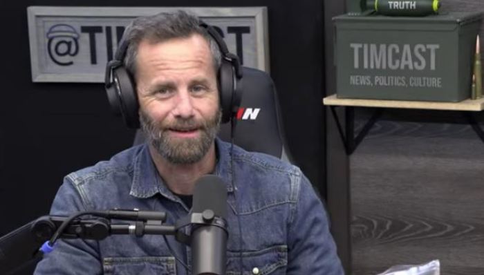 Actor and Brave Books founder Tim Cameron during an appearance on Timcast IRL on February 21, 2024.