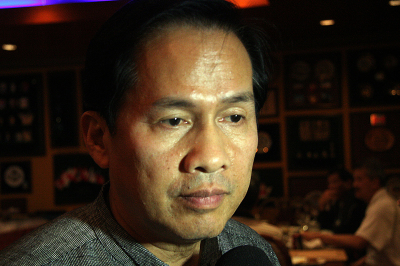 In a picture taken on March 19, 2010, Philippine evangelist Pastor Apollo Quiboloy, the leader of the Kingdom of Jesus Christ sect, speaks during a forum in Davao City, on the southern island of Mindanao. The self-proclaimed 'son of God' in the Philippines has thrown his influential support behind outgoing President Gloria Arroyo's chosen successor in next week's election.