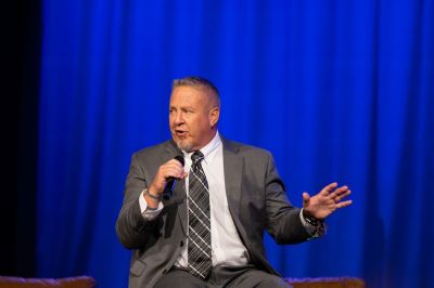 Former high school football coach Joseph Kennedy speaks during The Christian Post's 'Politics in the Pews' event at Fellowship Church in Grapevine, Texas, on Aug. 27, 2024.